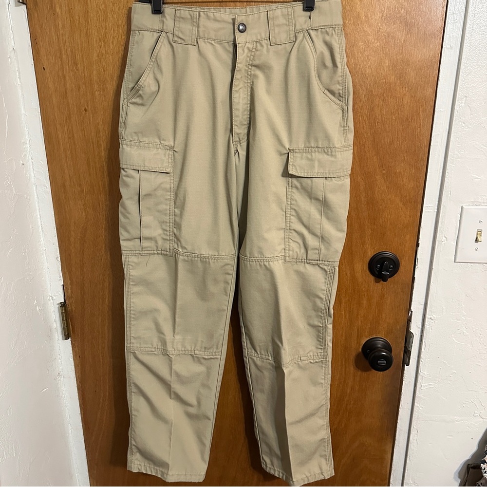 5.11 Tactical TDU Ripstop Pants Mens SZ M 31.5-35 Regular Brown Cargo Fit Army